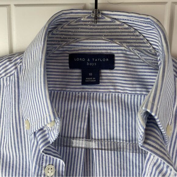 LORD & Taylor boys striped long sleeve button up (0067) - Picture 2 of 9